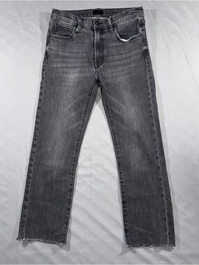 Mother Jeans Womens 28 Charcoal Mid Rise Insider Ankle Fray Made In USA Denim